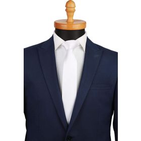 La Pescara ST4010 Beyaz Saten Slim Kravat