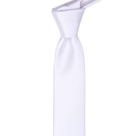 La Pescara ST4010 Beyaz Saten Slim Kravat