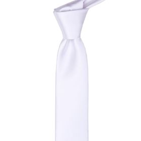 La Pescara ST4010 Beyaz Saten Slim Kravat