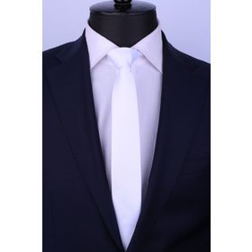 La Pescara ST4010 Beyaz Saten Slim Kravat