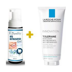 La Roche Posay 200 ml Toleriane Caring Wash Hassas Ciltler İçin Temizleyici Jel+E2'Quality Diş Beyazlatıcı Köpük
