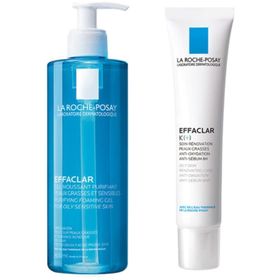 La Roche-Posay 400 ml Effaclar Jel + 40 ml Effaclar Duo (+) Krem Akne Bakım Seti