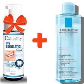 La Roche Posay 400 ml Misel Su Ultra Reaktif Makyaj Temizleme Suyu+E2'Quality Diş Beyazlatıcı Köpük