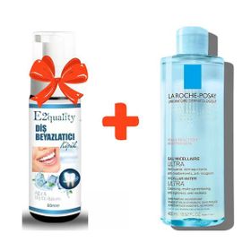 La Roche Posay 400 ml Misel Su Ultra Reaktif Makyaj Temizleme Suyu+E2'Quality Diş Beyazlatıcı Köpük