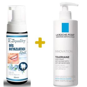 La Roche Posay 400 ml Toleriane Caring Wash Hassas Ciltler İçin Temizleyici+E2'Quality Diş Beyazlatıcı Köpük