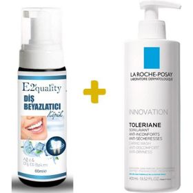 La Roche Posay 400 ml Toleriane Caring Wash Hassas Ciltler İçin Temizleyici+E2'Quality Diş Beyazlatıcı Köpük