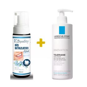 La Roche Posay 400 ml Toleriane Caring Wash Hassas Ciltler İçin Temizleyici+E2'Quality Diş Beyazlatıcı Köpük