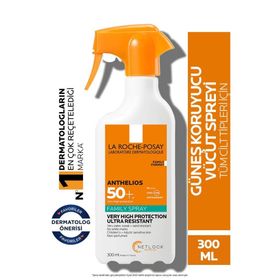 La Roche-Posay Anthelios Family Spray SPF50+Tüm Cilt Tipleri İçin 300 ml Vücut Güneş Kremi