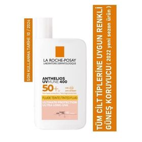 La Roche Posay Anthelios Invisible Fluid Spf 50+ Tinted Renkli 50 Ml Güneş Koruyucu Yüz Kremi