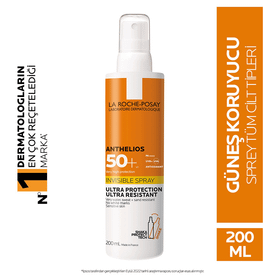 La Roche-Posay Anthelios Invisible Spray Spf 50+ 200 ml + Anthelios Uvmune400 Invisible Fluid Spf 50+ 50 ml Güneş Koruyucu Bakım Seti