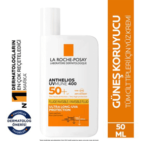 La Roche-Posay Anthelios Uvmune 400 Invisible Fluid SPF50+ 50 ml Tüm Cilt Tipleri İçin Güneş Kremi