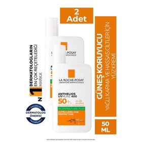 La Roche-Posay Anthelios Uvmune 400 SPF50+ Oil Control Fluid 2x50 ml Yüz Güneş Kremi