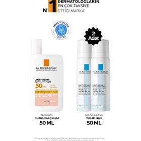 La Roche-Posay Anthelios Uvmune 50 ml Renkli Yüz Güneş Kremi + 2x50 ml Termal Su Güneş Koruyucu Cilt Bakım Seti