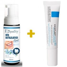 La Roche Posay Cicaplast Baume B5 15 ml Yatıştırıcı Bakım Kremi+E2'Quality E2'quality Diş Beyazlatıcı Köpük