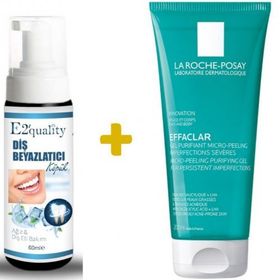 La Roche-Posay Effaclar 200 ml Mikro Peeling Jel+E2'Quality E2'quality Diş Beyazlatıcı Köpük