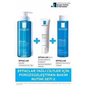 La Roche-Posay Effaclar Yağlı Ciltler İçin Pürüzsüzleştiren Siyah Nokta Karşıtı Bakım Seti