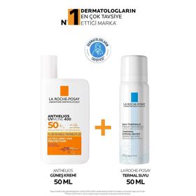 La Roche-Posay Güneş Koruyucu Cilt Bakım Anthelios Uvmune SPF50+ 50 ml Yüz Güneş Kremi+50 ml Termal Su