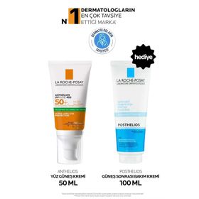 La Roche Posay Güneş Koruyucu Cilt Bakım Seti: 50 ml Anthelios Oil Control Güneş Kremi & 100 ml Posthelios