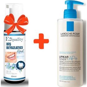 La Roche-Posay Lipikar Syndet AP+ 400 ml Vücut Yıkama Jeli+E2'Quality E2'quality Diş Beyazlatıcı Köpük