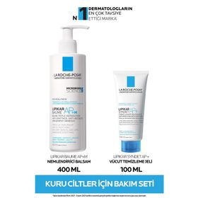 La Roche-Posay Microbiome Science Lipikar Baume AP+M 400 ml Nemlendirici Balsam+Lipikar Syndet AP+ 100 ml Vücut Temizleme Jeli Kuru Ciltler İçin Bakım Seti