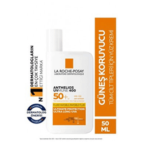 La Roche-Posay Renkli Normal-Karma Ciltler SPF50+ Yüksek Koruma 50 ml Anthelios invisible Fluid Güneş Kremi