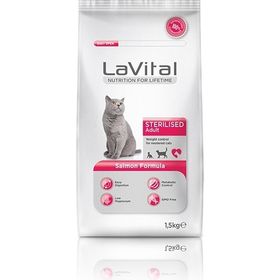 La Vital 1.5 kg Kısırlaştırılmış Somonlu Formula Yetişkin Kuru Kedi Maması