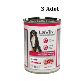 La Vital 3x400 gr Adult Kuzulu Bağışıklık Sistemi Destekleyici Yetişkin Köpek Konservesi