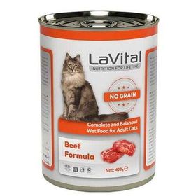La Vital 400 gr Adult Tahılsız Biftekli Yetişkin Kedi Konservesi
