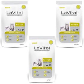 La Vital Kitten Somonlu Premium 3x1.5 kg Yavru Kedi Maması