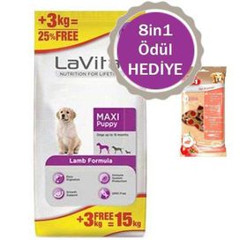 La Vital Maxi Puppy Kuzu Etli Büyük Irk Yavru 12+3 kg Köpek Maması