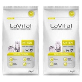 La Vital Somon Balıklı 2x1.5 KG Yavru Kedi Maması
