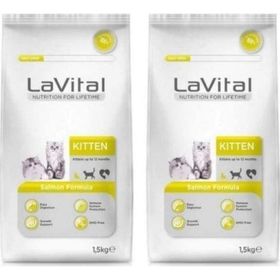 La Vital Somon Balıklı 2x1.5 KG Yavru Kedi Maması