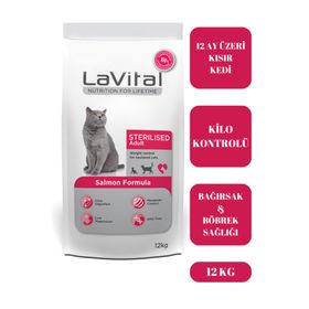 La Vital Somonlu 12 kg Kısırlaştırılmış Yetişkin Kuru Kedi Maması