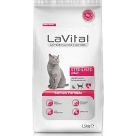 La Vital Sterilised Kısırlaştırılmış Adult Somon Balıklı 2x1.5 kg kuru Kedi Maması