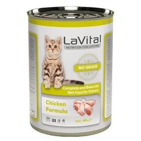 La Vital Tahılsız Ezme Tavuk Etli 400 gr Yavru Yaş Kedi Maması