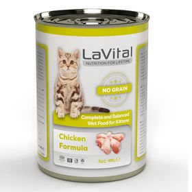 La Vital Tahılsız Tavuklu 400 gr Yavru Konserve Kedi Maması
