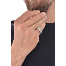 Labalaba LBAGKERKKYZK7059 Erkek Antik Kaplama Tuğra Gümüş Yüzük