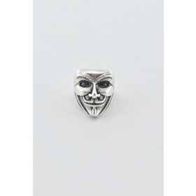 Labalaba LBERKYZKAGK1116 Erkek Antik Gümüş Kaplama V For Vendetta Yüzük