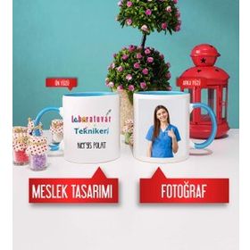 Laboratuvar Teknikeri Mavi Kupa Bardak