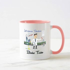 Laboratuvar Teknikeri Pembe Kupa Bardak