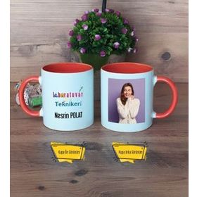 Laboratuvar Teknikeri Turuncu Kupa Bardak