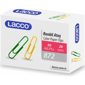 Lacco 28 mm Renkli 50 Adet Ataş
