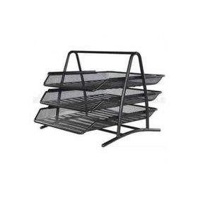 Lacco L433-1 Metal File 3 Katlı Siyah Evrak Rafı