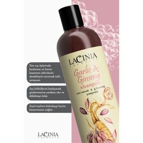Lacinia 400 ml Şampuan Sarımsak ve Ginseng Özlü Şampuan