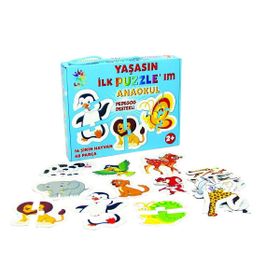 Laço Anaokul Şirin Hayvan 48 Parça Puzzle
