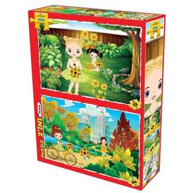 Laço Kids Ayçiçek Kızlar 2 İn 1 Çocuklar İçin Yapboz Puzzle