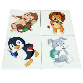 Laço Kids Baby Puzzle Hayvanlar İlk Puzzle Turuncu Kutu