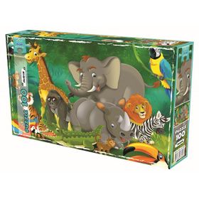 Laço Kids Doğadaki Hayvanlar 100 Parça Puzzle