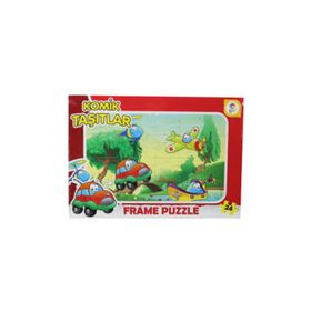 Laço Kids Frame Komik Taşıtlar Puzzle