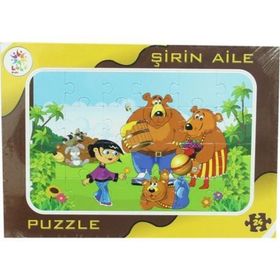 Laço Kids Frame Şirin Aile Puzzle